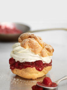 Raspberry Cream Puffs