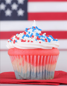 Red, White & Blue Cupcakes