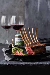Red Wine With Rack Of Lamb