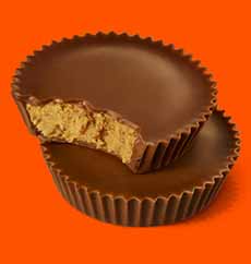 2 Reese's Peanut Butter Cups, Unwrapped