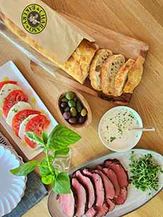 Roast Beef Sandwich On Ciabatta