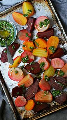 Roasted Red, Yellow & Orange Beets