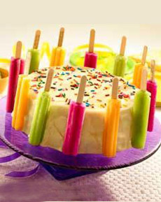 Birthday Cake With Ice Pops