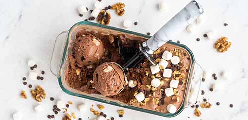 Homemade Rocky Road Ice Cream