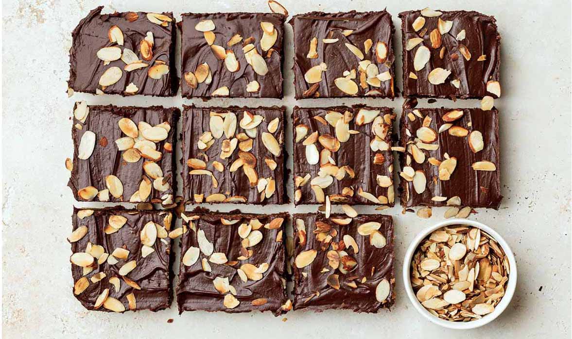 A Tray Of Amaretto Brownies