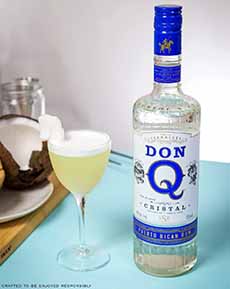 Pina Colada With A Bottle Of Don Q Cristal Rum