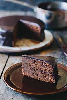 A Slice Of Sacher Torte Chocolate Cake