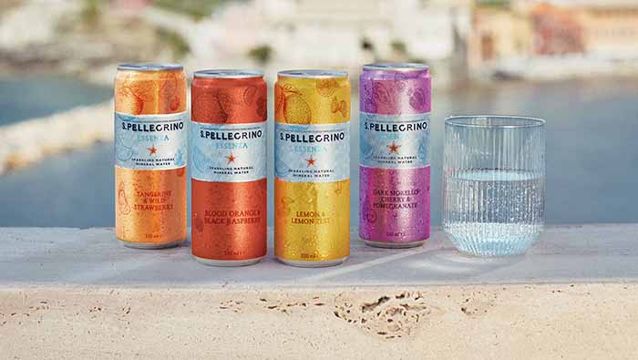Cans Of San Pellegrino Flavored Sparkling Water