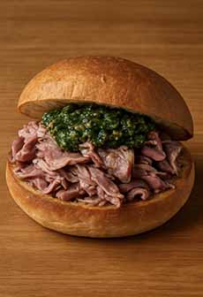 Lampreddotto Tripe Sandwich On A Roll