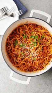 Pasta Holidays: Spaghetti & Tomato Sauce In A Pot