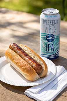 Andouille & Sausage On A Roll With A Beer