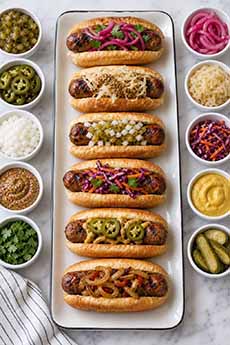 Grilled Sausages & Condiments Bar