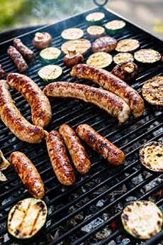 Sausages On Grill