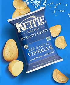 Bag Of Kettle Brand Sea Salt & Vinegar Potato Chips