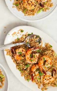 Platter Of Shrimp Fried Rice