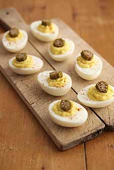 Smokra Deviled Eggs