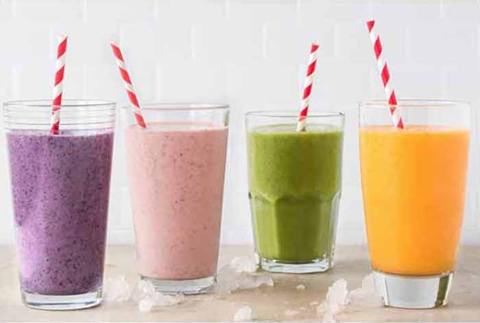 4 Glasses Of Smoothies
