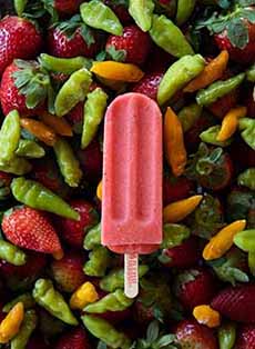 Strawberry Chile Ice Pop From The Hyppo