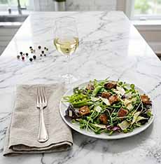 Panzanella With A Glass Of White Wine