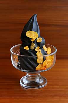 A Dish Of Squid Ink Soft Serve