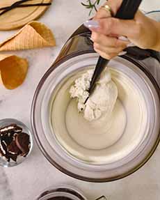 Churning Vanilla Ice Cream