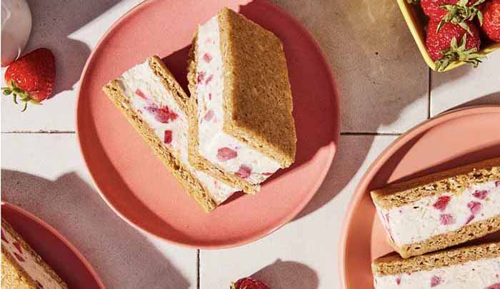 Strawberry Ice Cream Sandwiches
