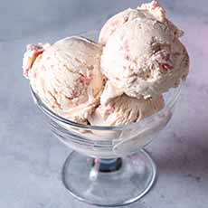A Dish Of Strawberry Ice Cream