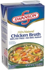 Carton Of Swanson Chicken Broth