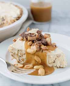 A Slice Of Sweet & Salty Ice Cream Pie With Caramel Sauce