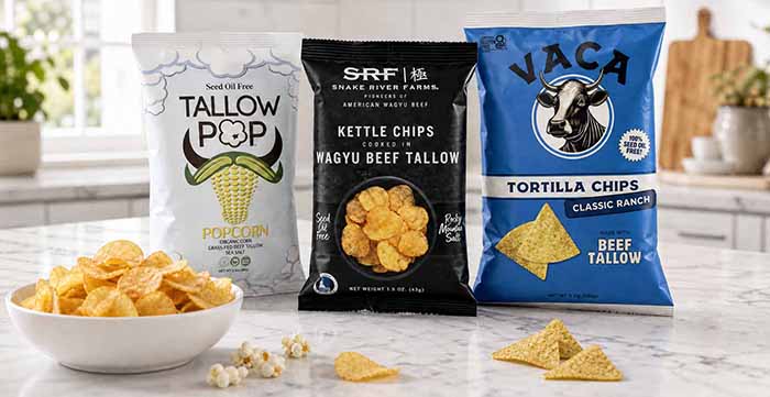 Beef Tallow Potato Chips, Tortilla Chips & Popcorn