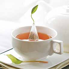 Tea Forte Pyramid Tea Bag In White Cup