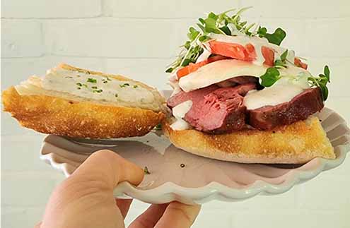 Roast Beef Caprese Sandwich