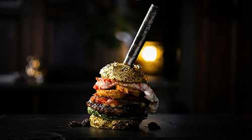The Golden Boy, a $6,000 burger created for a charity auction.