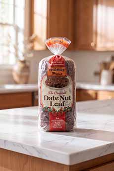 A loaf of Thomas's Original Date Nut Bread, long discontinued.