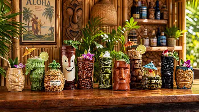 Tiki Bar With Tropical Drink