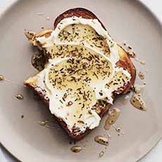 Toast With Goat Cheese, Mixed Seeds, & Honey