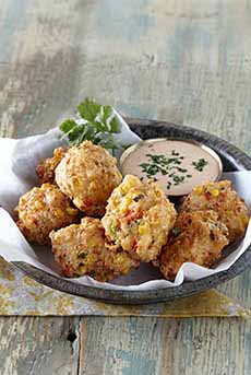 A Plate Of Tofu Fritters