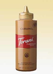 A Bottle Of Torani Caramel Sauce