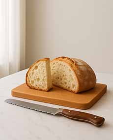 Tuscan Loaf - Sourdough-On Cutting Board