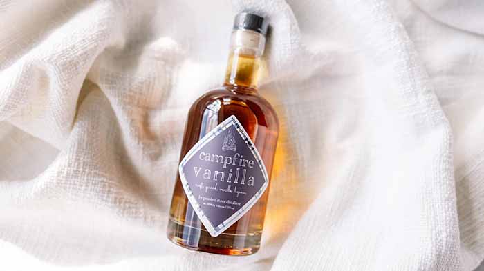 A bottle of Campfire vanilla liqueur