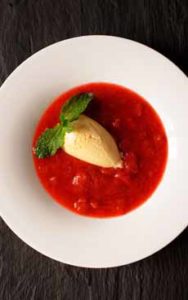 Strawberry Rhubarb Compote With Ice Cream
