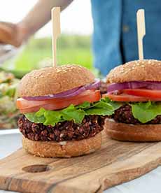 Vegan Burgers On Silver Hills Sprouted Hamburger Rolls