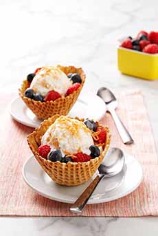Waffle Bowl Sundae Mixed Berries