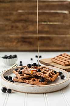 Plate of gluten free waffles