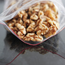 Walnut Halves in a plastic bag