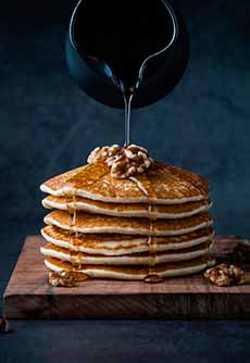 Pancakes With Walnut Garnish