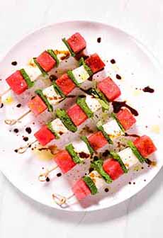 Watermelon Caprese Skewers