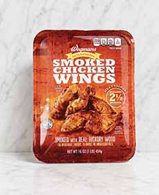A Package Of Wegman's Smoked Chicken Wings