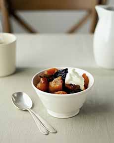 Fruit Compote With Whipped Cream