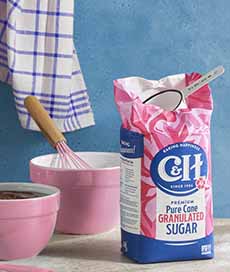 A bag of C&H granulated sugar